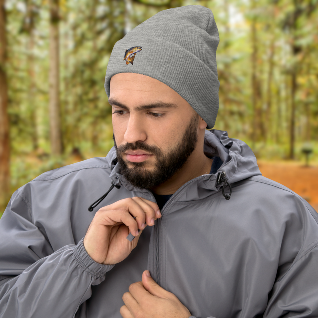 Brown Trout Cuffed Beanie