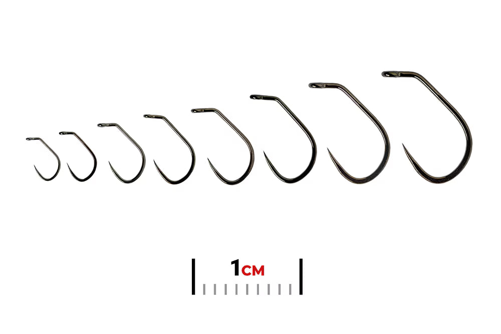Fulling Mill Jig Force Short Barbless Hooks